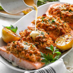 Cajun Crab Stuffed Salmon
