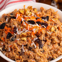 Carrot Cake Slow Cooker Oatmeal