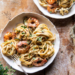 Garden Herb Shrimp Scampi Linguine