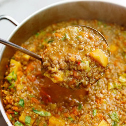 Quinoa, Lentil, And Vegetable Soup