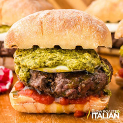 Gourmet Caprese Pesto Burger