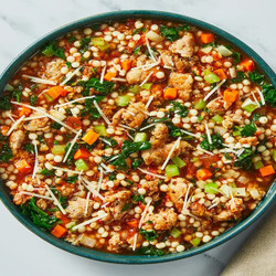 One-pot Italian Sausage And Kale Stew With Pearl Couscous