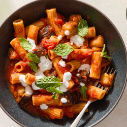 Spiced Tomato And Eggplant Pasta