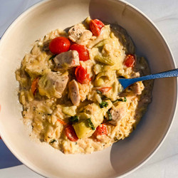 One Pan Chicken Feta Orzo