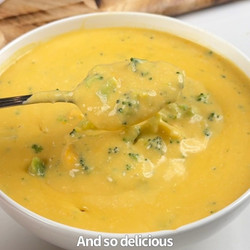 Healthy High Protein Broccoli Cheddar Soup