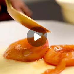 Poached Nectarines With Custard And Jelly