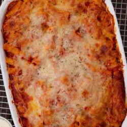 Healthy Baked Ziti With Cottage Cheese