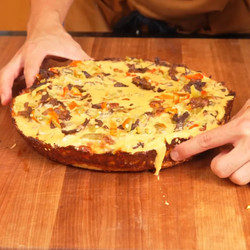 Philly Cheesesteak Cast Iron Pizza