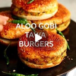 Aloo Gobi Tawa Burgers