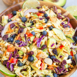 Crunchy Cabbage Salad With Peanut Dressing