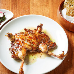 Lebanese-spiced Spatchcocked Partridge With Pickles And Flatbreads