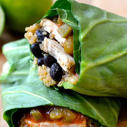 Collard Greens, Quinoa And Chicken Burrito Recipe