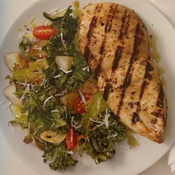 Grilled Chicken with Roasted Kale