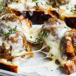 French Onion Meatballs