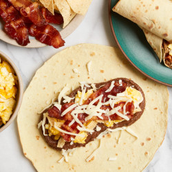 Breakfast Burritos With Bacon, Egg, And Cheese