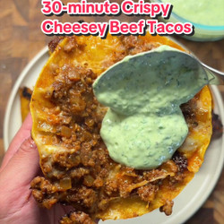30-minute Crispy Cheesey Beef Tacos
