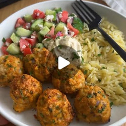 Harissa Chicken Meatballs Bowl