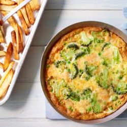 Smoked Salmon, Pea And Broccoli Frittata