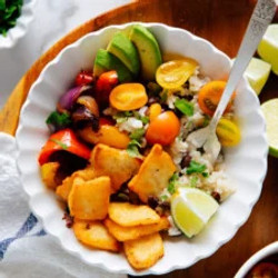 Fajita Veggie And Halloumi Bowls