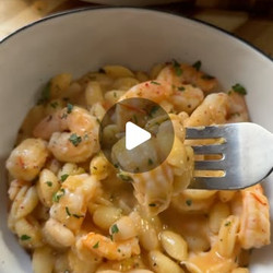 Cavatelli With Shrimp &amp; Cannellini Bean Puree