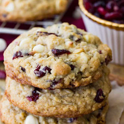 White Chocolate Cranberry Oatmeal Cookies