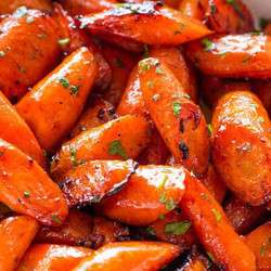 Honey Garlic Butter Roasted Carrots