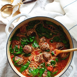 Spaghetti And Meatball Soup