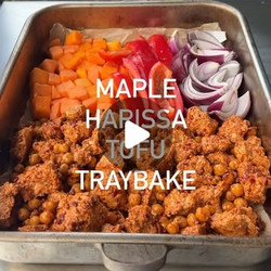 Maple Harissa Tofu Traybake Bowl