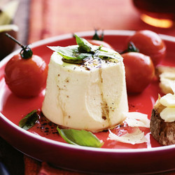 Savoury Panna Cotta With Roasted Tomatoes And Basil