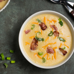 Keto Instant Pot Loaded Cauliflower Soup