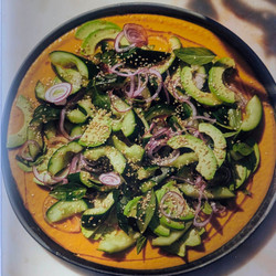 Sunshine salad with carrot-ginger dressing