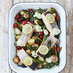 Roasted Salmon &amp; Veg Traybake