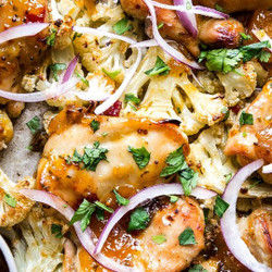 Easy Mango Chutney Chicken Sheet Pan Dinner