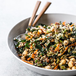 Rainbow Quinoa Salad With Kale And Chickpeas