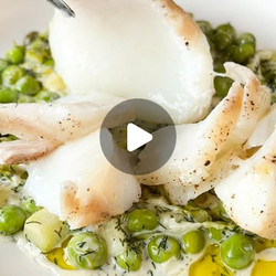 Cod En Papillote With Pea Fricassee