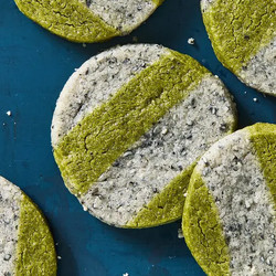 Matcha-Black Sesame Shortbreads