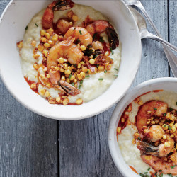 Shrimp With Fresh Corn Grits