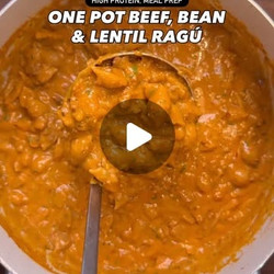 One Pot Beef, Bean &amp; Lentil Ragú