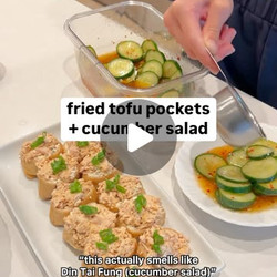 Low-carb, High-protein Yubuchobap "fried Tofu Pockets"