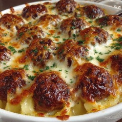Layer Potatoes And Meatballs