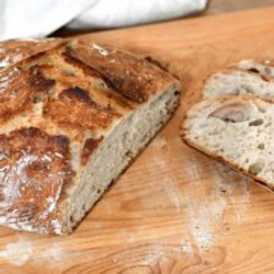 Rustic Whey Bread (no-knead)