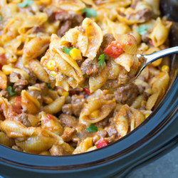 Easy Slow Cooker Taco Pasta