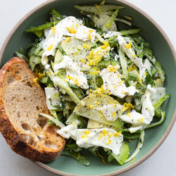 Lemon Poppy Salad With Stracciatella Cheese