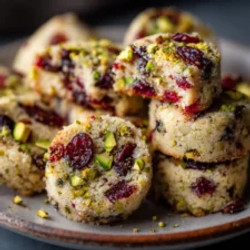 Cranberry Pistachio Shortbread Cookies