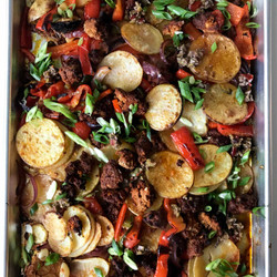 Chorizo &amp; Potato Sheet Pan Dinner