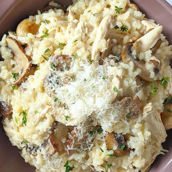 Slow Cooker Chicken And Mushroom Risotto