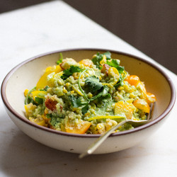 Quinoa Salad With Halloumi &amp; Coconut Cilantro Dressing