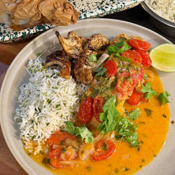 Salmon En Papillote— This Time With A Red Curry Coconut Sauce