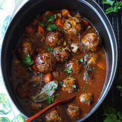 Stuffed Meatballs In Guinness Gravy