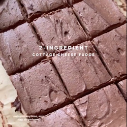 2-ingredient Cottage Cheese Fudge Squares